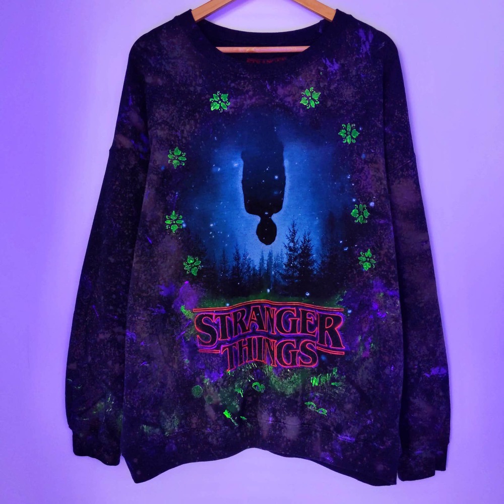 Stranger Things Upside Down Custom Painted Black … - image 2